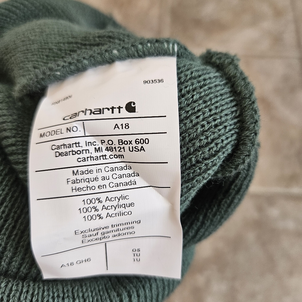 Carhartt Green Beanie NWT - Picture 5 of 6